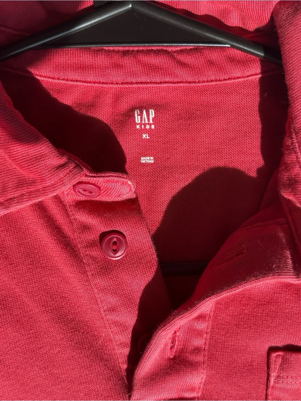 GAP Red Button-Up Polo Sweater